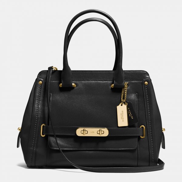 Handbags Coach Swagger Frame Satchel In Calf Leather | Coach Outlet Canada
