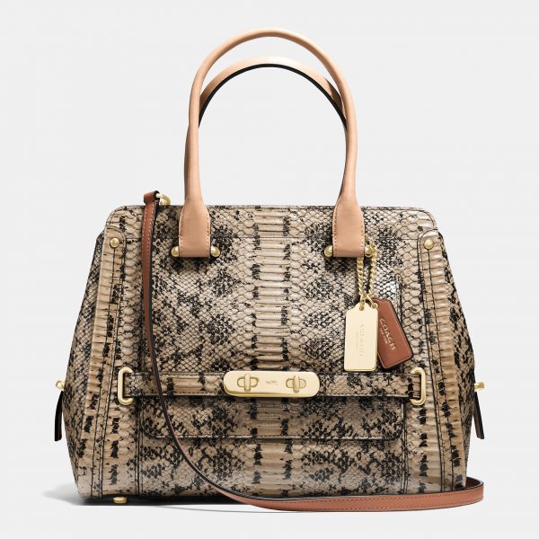 Luxury Elegant Coach Swagger Frame Satchel In Colorblock Exotic | Coach Outlet Canada - Click Image to Close