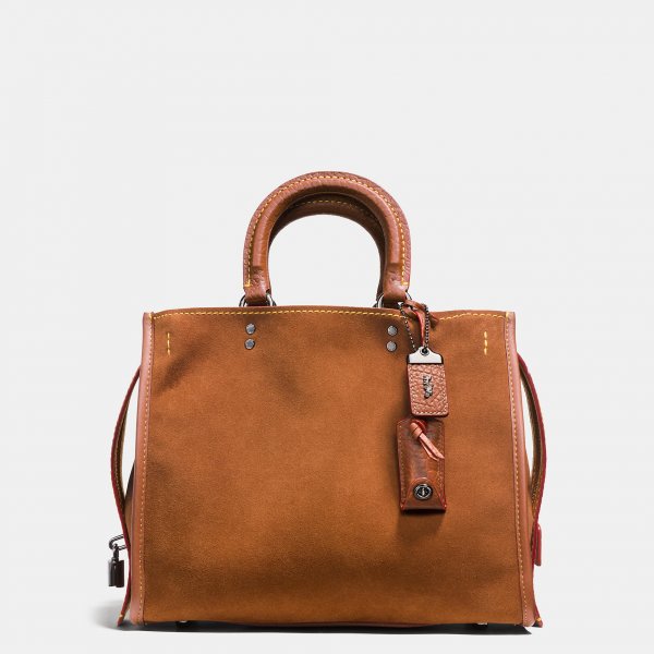 Embossing Coach Roguebagin Suede | Coach Outlet Canada